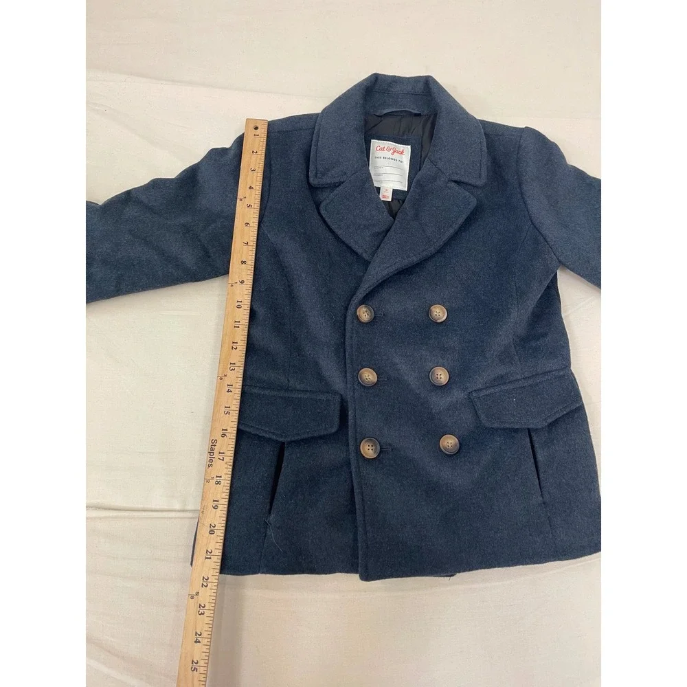 Cat & Jack Girls' Navy Blue Double-Breasted Peacoat Size M New with Tags